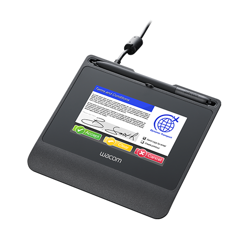 A picture of a Wacom STU-540 signature pad